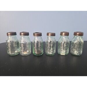 6 Miniature Mason Jar Glass Light Cover Event Light Bulb Covers Shelf Decor Farm